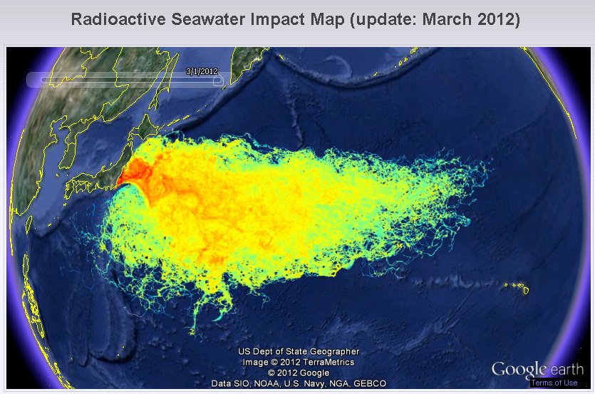 Fukushima 2012 radiation spread